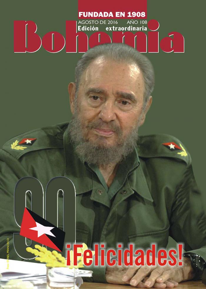 Portada de la edición extraordinaria de Bohemia dedicada a los 90 años de Fidel Castro