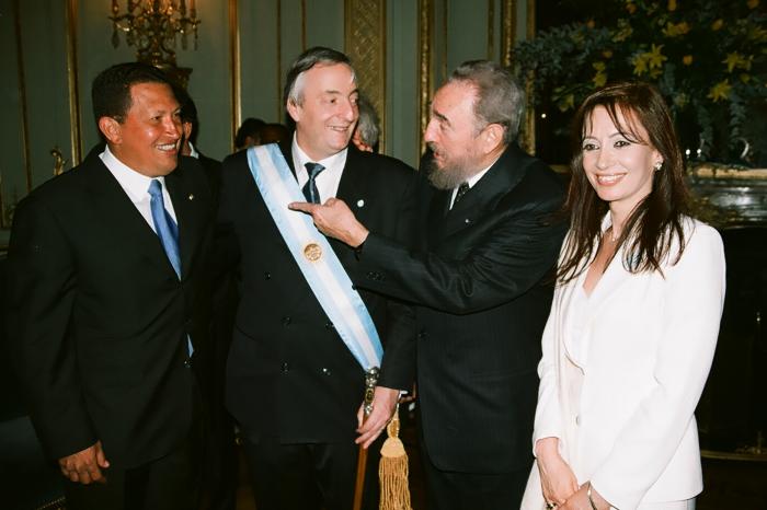 Fidel Castro durante una intervención pública en Buenos Aires en 2003